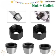 NAILSDECOR Router Collet Chuck Adapter, Carbon Steel With Nut Collet Chuck,  6mm 6.35mm 8mm Electric