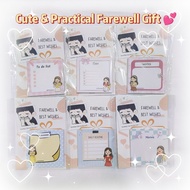 Farewell Gift | Cute Thank You Card + Sticky Notes | Small Gift for Colleague / Friend
