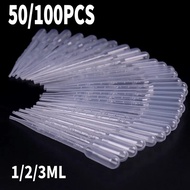 50pcs Pipet Pemindahan Steril Alat Solek Pemindahan Pakai Pipet Pasteur Pipet Penitis Mata Jelas Bek