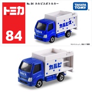 New Product TOMY Domeka Alloy Car Model Red White Box Original No. 84 Calpis Calpis Truck
