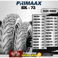 SK 72 TUBLES TIRES Ring 10 12 13 14 17 FREE TUBLES VALVE AVAILABLE IN SIZES (90/90 & 100/90-10) (100
