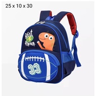 School Bags for Boys and Girls Kindergarten, Preschool, Elementary School, Dino Baseball Motif, Late