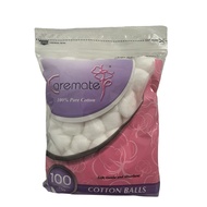 Caremate 100% pure cotton ball non-sterile (100pcs / pkt)-2 pack
