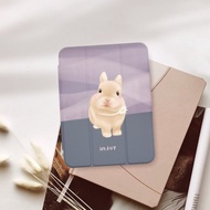 iPad case12.9/Air5/iPad 9/mini 7 療癒兔兔 附筆槽平板保護殼