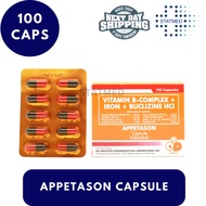 Appetason Capsule Vitamin B-Complex + Iron + Buclizine l 50 & 100 Caps