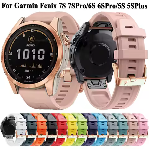 For Garmin Fenix 7S Pro 6S Pro 5S Plus Watchband Strap Bracelet Woman Quickfit 20mm Silicone Wirstba