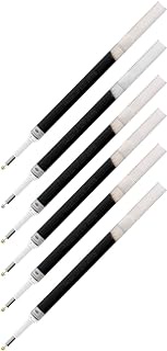 Pentel Energel Rtx, Deluxe Rtx, Deluxe, Metal Tip Pen Refills, Medium Point, Black Ink, Pack of 6