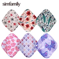 [Simfills] 5 ชิ้นนำมาใช้ใหม่ถ่านไม้ไผ่ผ้ากางเกงซับสุขอนามัยผู้หญิงประจำเดือนแผ่นอนามัย