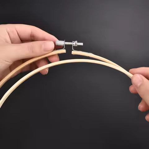 10-30cm Wooden Embroidery Hoops Frame Set Bamboo Embroidery Hoop Rings For DIY Cross Stitch Needle C