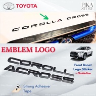 Toyota Corolla Cross Emblem Logo Sticker Toyota Cross Accessories 2024 2023 BodyKit GR Sport Aksesori