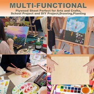 HAPPY TIME-50Packs 4 X 4 Inch Plywood Sheets Wood Veneer Sheet 1/16 Inch Thin Wood Sheets Craft Wood