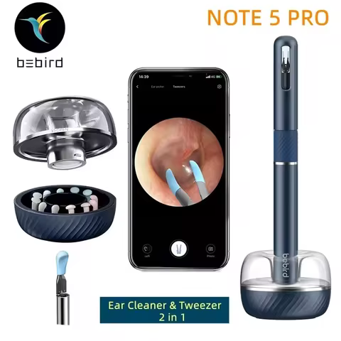 Bebird Note5 Pro Ear Cleaner Visual Ear Wax Removal Sticks HD Endoscope Tweezers 2 in 1 Earpick Mini