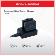 ♻ ⊖ ◵ ▄  Supremo 4K Dual Battery Charger - Black