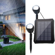 Solar Powered Spotlight 2 White Lighting Solar Panel Outdoor Lighting Landscape Yard Garden Tree Separay Lamp