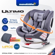 Mamakiddies ULTIMO 360 Spin Isofix Carseat Newborn to 12 Years Old Baby Car Seat (12-Years Warranty)