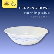Corelle Morning Blue 1 Quart / 1 Liter Serving Bowl / Oval Platter 31cm