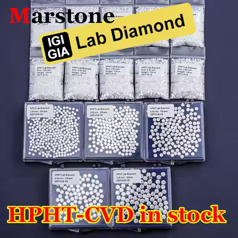 CVD HPHT Melee Lab Grown Diamond 0.9mm-3mm DEF VVS-VS Loose T Top Quality Diamonds GemstoneFull Size