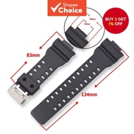 Trendy New Black Resin Strap for Casio G-SHOCK GA-100 GA140 GD-100 G-8900 Men Glossy TPU Sports Wate