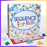 Sequence Numbers Fun Family Classic Game | Add & Subtract Basic Math STEM Board Game | 2-6 Players |