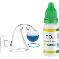Pawfly Glass CO2 Drop Checker for Aquarium CO2 Indicator for Planted Fish Tank CO2 Monitor Kit with 