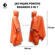 3 in 1 Waterproff Poncho Raincoat Can Be Bivouac - Raincoat Coat -Mantol - Motorcycle Raincoat - Poncho
