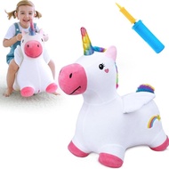 IPlay, iLearn Bouncy Pals Hopping Unicorn Horse, Toddler InflatableGirl