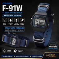 Strap casio canvas army military loop watchTALI Nilon F91W F-91W A168 A 168 AE1200 A158WA-1 A168WA-1