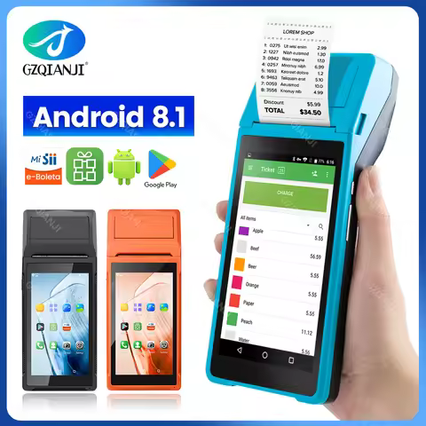 PDA POS Handheld device Pos terminal built in thermal bluetooth printer 58mm wifi Android Rugged PDA