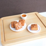 廣式月餅-方型(小兔望月) 完整未切 單顆 中秋月餅 耳環飾品