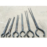 Smith Handmade Flat Round Crucible Tongs