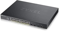 Zyxel 24-Port Gigabit Ethernet + 4X 10G SFP+ Fiber High Powered PoE+ 375W NebulaFlex Smart Managed S
