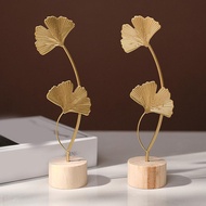 2025 New Modern Nordic Style Ginkgo Leaf Decoration Golden Leaves Creative Sculpture Living L7o5
