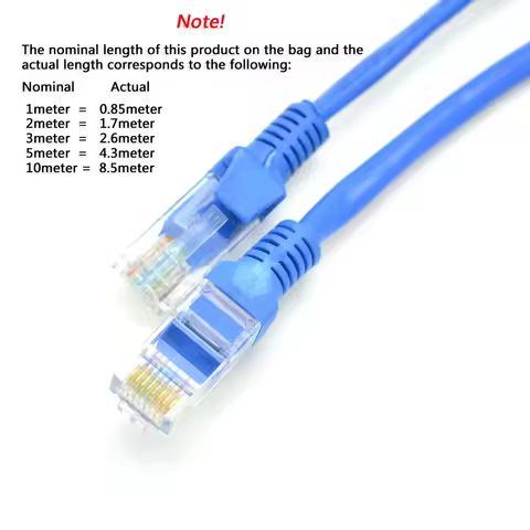 (1m 2m 3m 5m 10m 20m) *80% Actual Length cat 5 CAT5E Flat UTP Ethernet Network Cable RJ45 Patch LAN 
