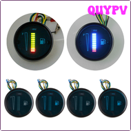 มาตรวัดเครื่องวัดระดับน้ำมันเชื้อเพลิงมอเตอร์ไซค์อเนกประสงค์ขนาด2 "52มม. QUYPV ไฟ LED แสดงผล8 12V APITV