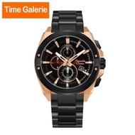 Alexandre Christie Chronograph Rose Gold Dial with Black Stainless Steel Strap Watch ALCW6623MCBBRDB