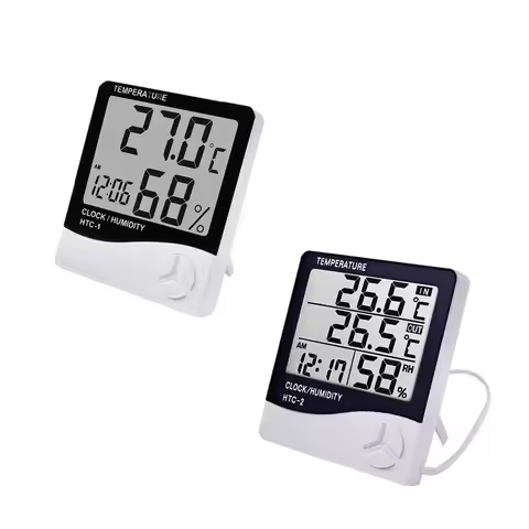 LCD Electronic Digital Temperature Humidity Meter Indoor Outdoor Thermometer Hygrometer Weather Stat