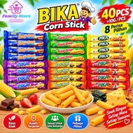 【40pcs x 10g】 Bika Bagi-Bagi Corn Stick, Jejari/Stik Jagung Chocolate/ Strawberry/ Chicken/ Sweet Co