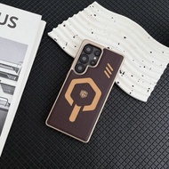 เคสโทรศัพท์ Samsung S25 Ultra แบบหนังสไตล์อังกฤษพร้อมการดูดซับแม่เหล็กแบบครอบคลุมเต็มรูปแบบ ป้องกันก