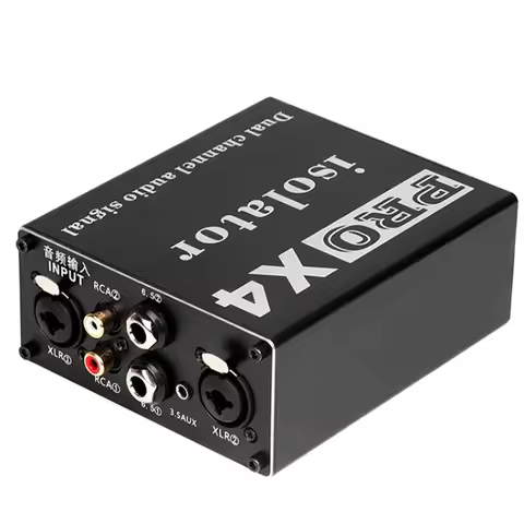 A77P-PRO X4 Multifunctional Audio Isolator, 6.5Mm 3.5Mm XLR Audio Noise Isolator, Current Acoustic F