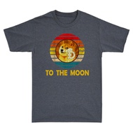 Dogecoin To The Moon Hodl Currency Retro Men'S Short Sleeve T-Shirt