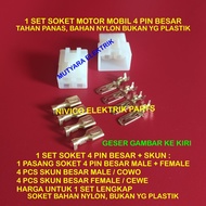Big Socket 4 PIN NYLON + SKUN / Socket Cable 4 PIN Big NYLON + SKUN / SKUN MOTOR 4 PIN Big NYLON