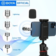 BOYA BY-P4 Smartphone Microphone Omnidirectional Condenser Portable Mini Mic Plug and Play for PC Ca