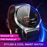 สมาร์ทวอทช์ นาฬิกาสมาร์ท 2021 New Bluetooth Call Smart Watch Men Full Touch Screen Heart Rate Tracker IP68 Waterproof Smartwatch For Huawei Xiaomi Phoneสมาร์ทวอทช์ นาฬิกาสมาร์ท Silver Black