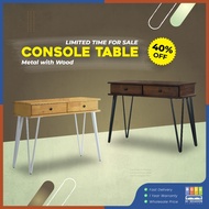 Hi Season Console Table 4 Kaki Meja Console Meja Solek Meja Study Black White