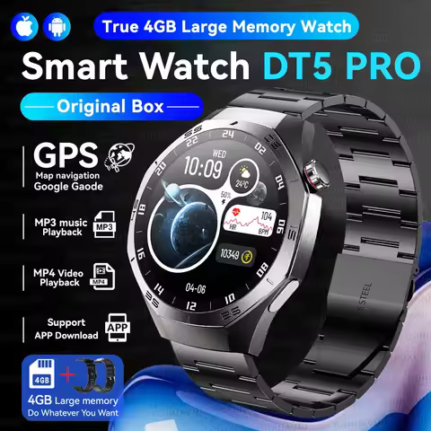 2025 For Android iOS Watch DT5pro Smart Watch 4GB Big Memory GPS Navigation MP3/MP4 Player APP Downl