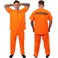 Children's Adult Halloween Costume Inmate Costume Prison Uniform