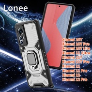 2 in 1 Magnetic Metal Ring Holder Armor Car Case For Xiaomi 11T 11T Pro 10T 10T Pro Mi 10T Lite Mi 12 Mi 12 Pro Mi 11 Mi 11 Pro Mi 11 Ultra Transparent Ring Stand Phone Case