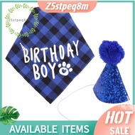 Dog Birthday Party Supplies,Pet Birthday Hat and Boy Doggy Birthday Bandana Set