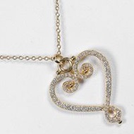Tiffany & Co. Venice Goldoni 心形項鍊，Paloma Picasso 設計，18k 黃金鑲嵌鑽石，約 4 克，女士 [二手]