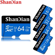 SHANDIAN High Quality Memory Card 128GB Blue Class 10 High Speed Smart SD Cards 64GB Camera TF Card 32GB Tachograph Flash Cards 16GB Monitoring External Storage 8GB